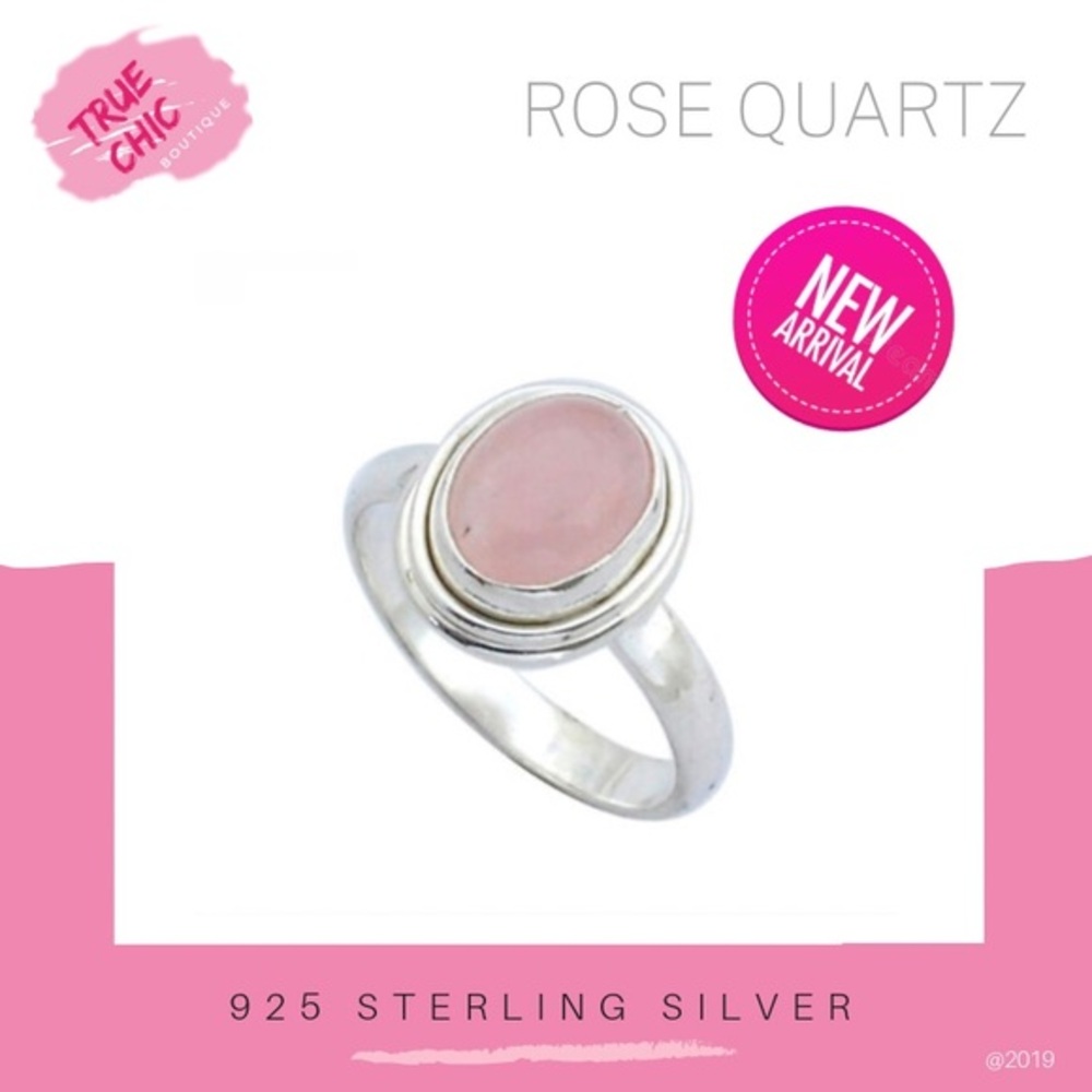 Natural Rose Quartz Ring